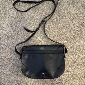 Vince Camuto Auden Black Leather Crossbody Purse